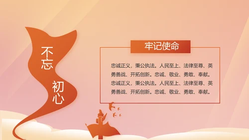 红色大气公安警察年终工作总结PPT