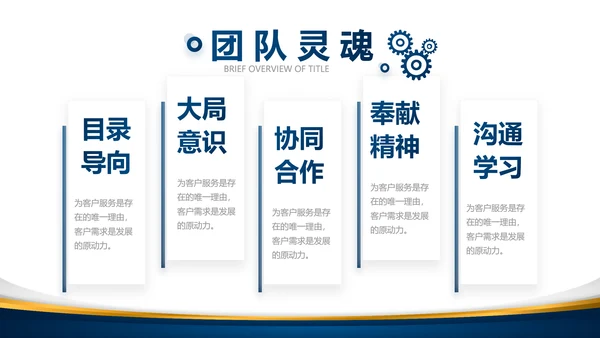 蓝色公司简介企业宣传工作总结PPT