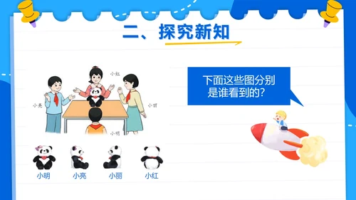 人教版数学二年级上册第五单元观察物体一PPT模板