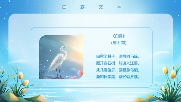 美丽的梦幻传统节气白露PPT模板