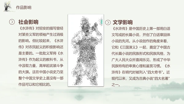 四大名著之《水浒传》书籍分享ppt模板