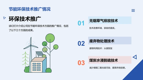 蓝色科技智能创新年度工作总结PPT模板