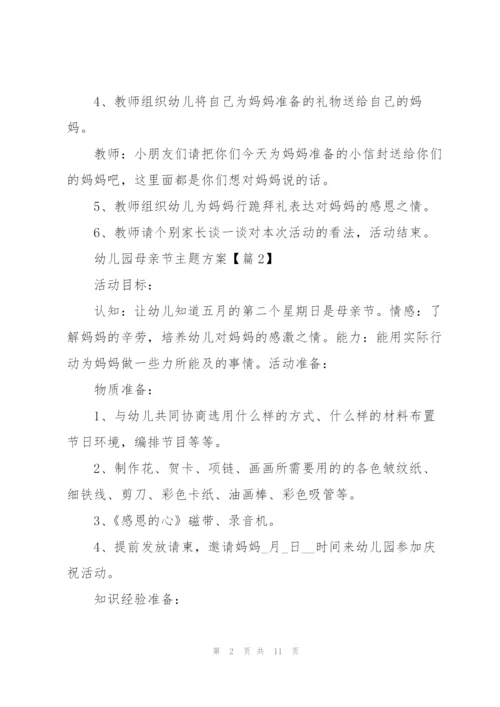 幼儿园母亲节主题方案2022.docx