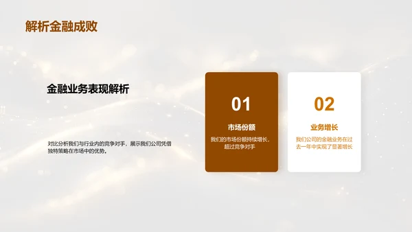 金融业绩述职报告PPT模板
