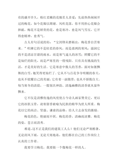 借物喻人的作文600字梅花.docx