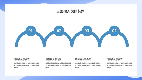 蓝色简约互联网行业工作汇报通用PPT模板