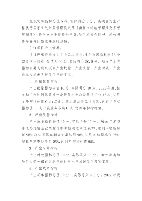 交通项目支出绩效评价报告.docx