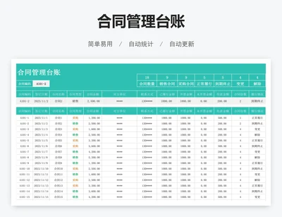 合同管理台账