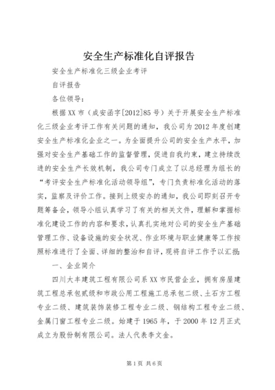 安全生产标准化自评报告 (3).docx