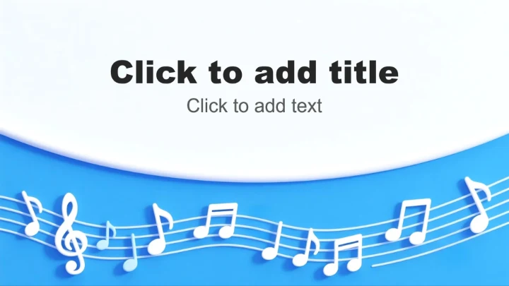蓝色渐变简约风音乐课件教学设计公开课PPT主题模板