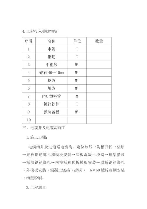 电缆沟及电缆井的综合标准施工专业方案.docx