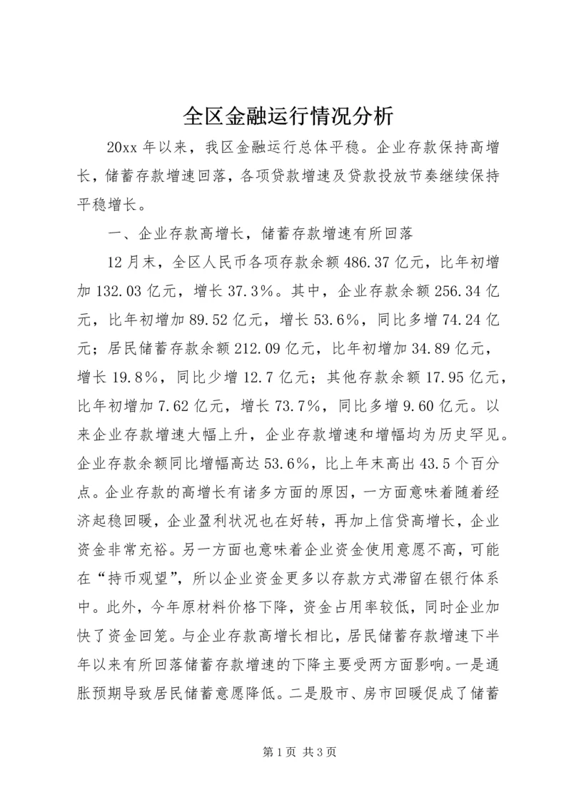 全区金融运行情况分析.docx