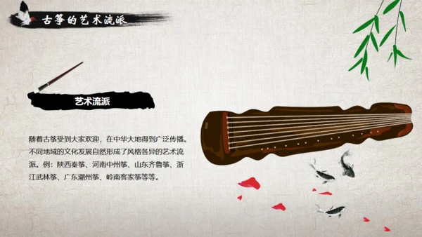 古筝传统乐器民间艺术通用PPT模板