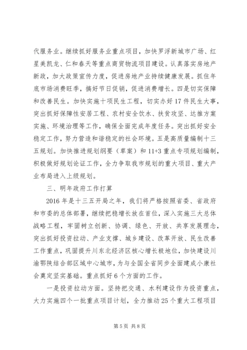 政府党组工作情况汇报.docx