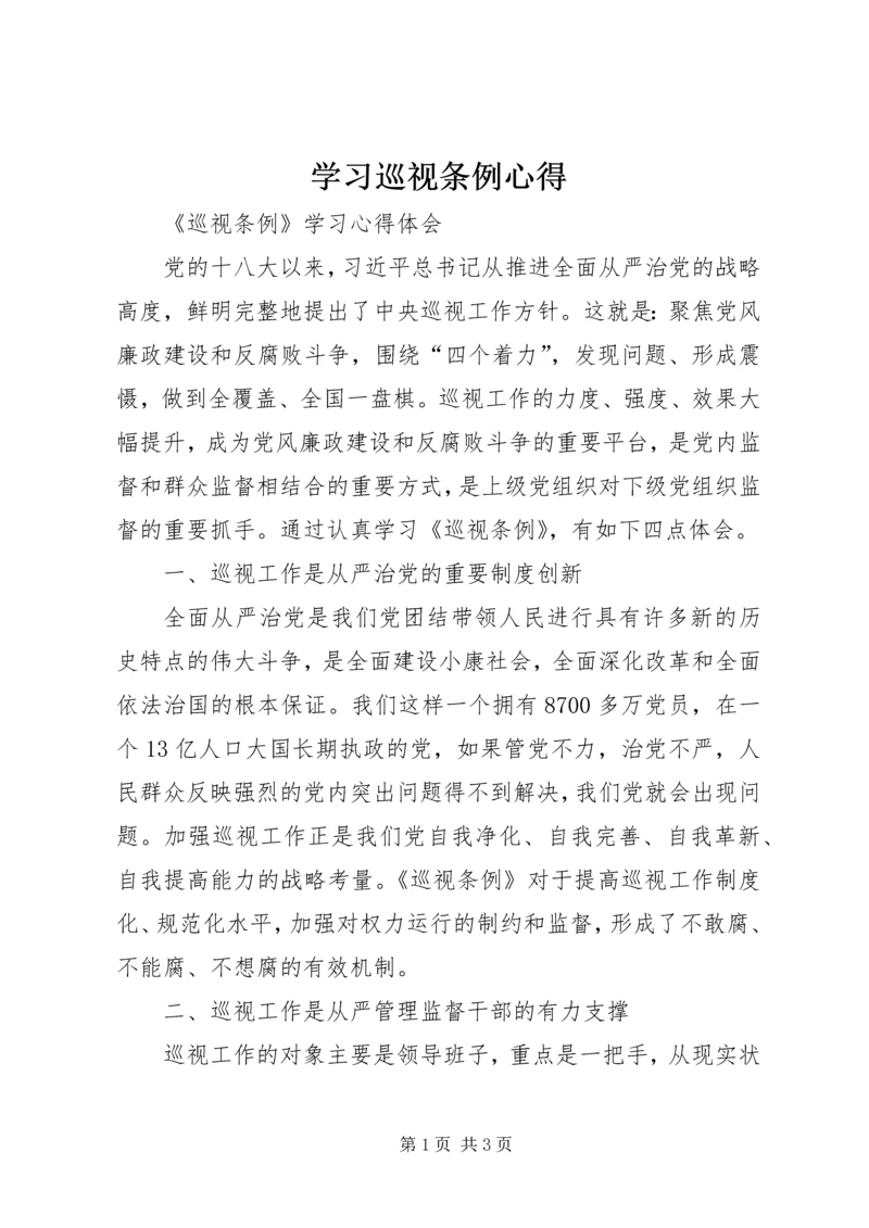 学习巡视条例心得 (2).docx