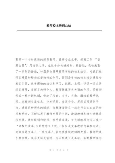 教师校本培训总结.docx