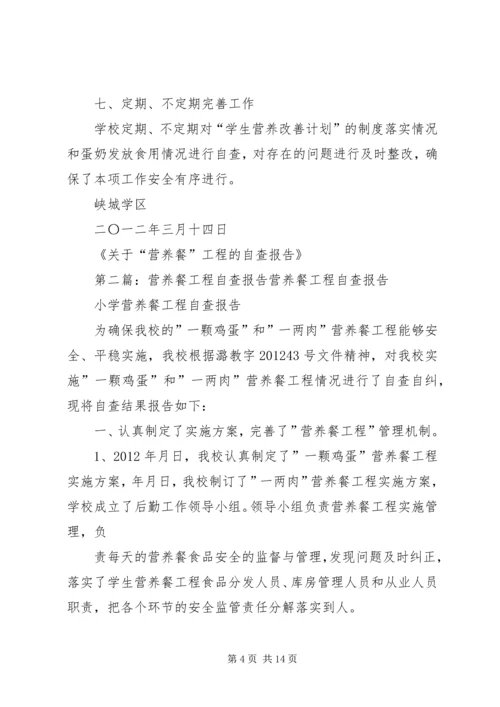 关于“营养餐”工程的自查报告_1.docx