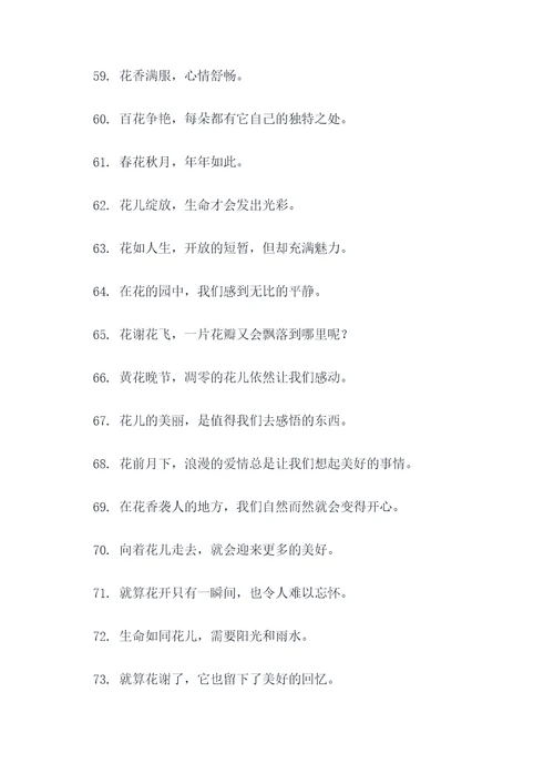 与有花有关的谚语