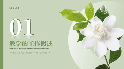 绿色清新风工作总结汇报通用PPT模板