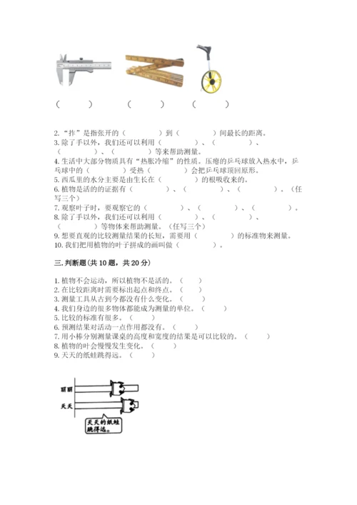教科版一年级上册科学期末测试卷附完整答案（历年真题）.docx
