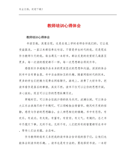 教师培训心得体会优选例文23篇.docx