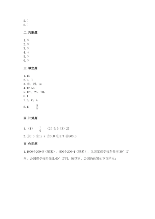 小学数学六年级上册期末测试卷附参考答案【黄金题型】.docx