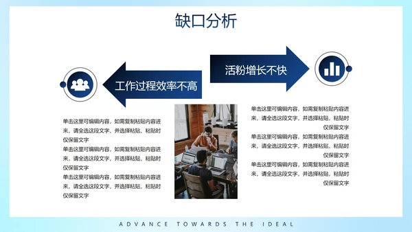 蓝色极简渐变弥散几何形状总结汇报述职报告PPT模板