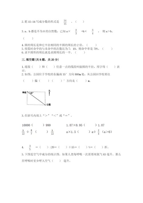 小学六年级上册数学期末测试卷附完整答案【考点梳理】.docx