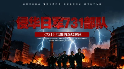 暗色系《731》电影的深层解读PPT模板