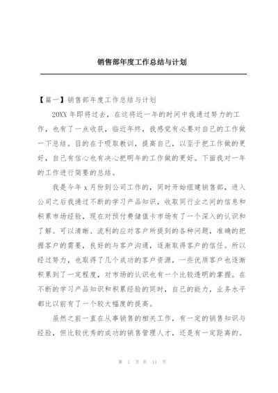 销售部年度工作总结与计划.docx