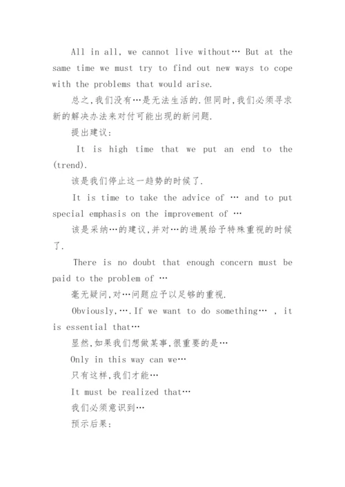 英语四级作文万能句型模板范文.docx