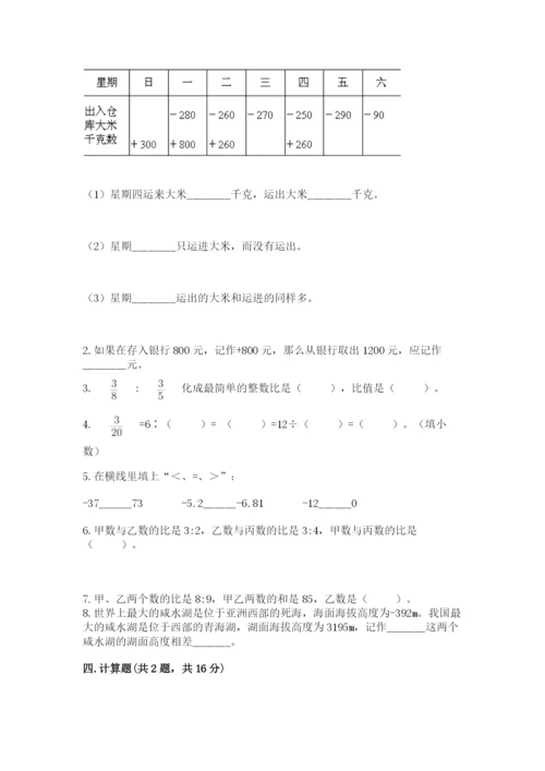 沪教版数学六年级下册期末检测试题含完整答案（精选题）.docx
