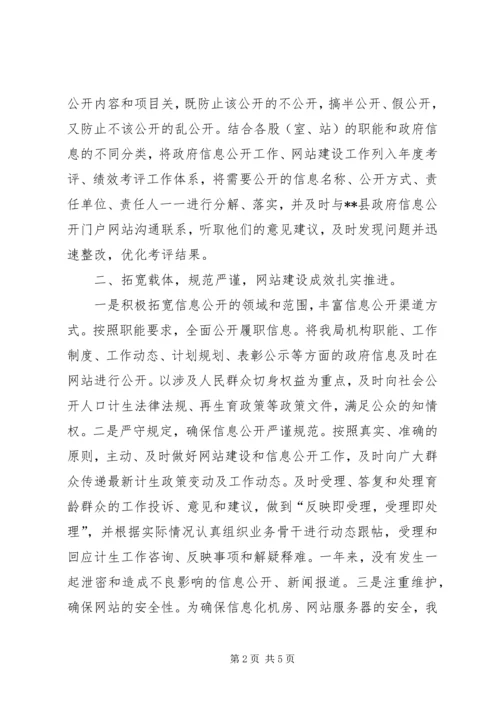 人口计生局网站建设工作总结.docx