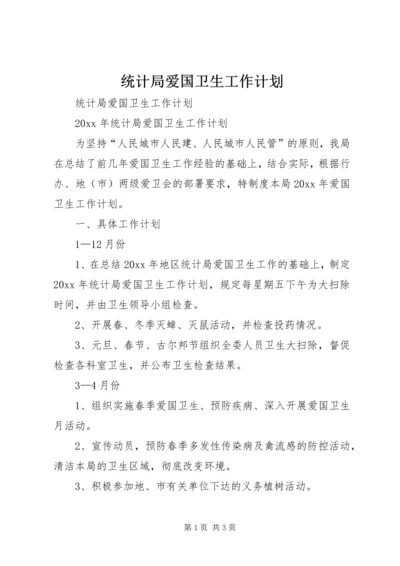 统计局爱国卫生工作计划.docx