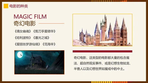 简约大气拼色电影介绍PPT模板