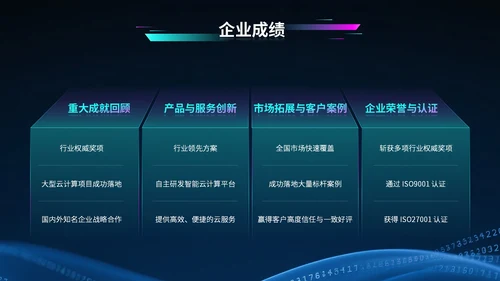 蓝紫色科技风科技公司行业展会PPT模版