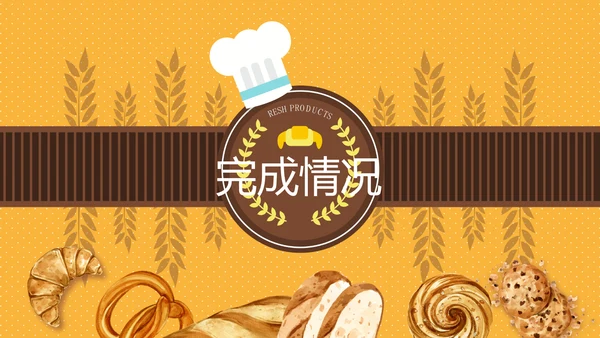 橙色面包店蛋糕动态PPT