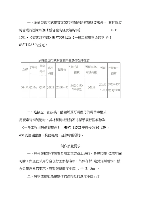 建筑施工承插型盘扣式脚手架安全技术规范汇总