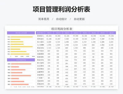 项目管理利润分析表