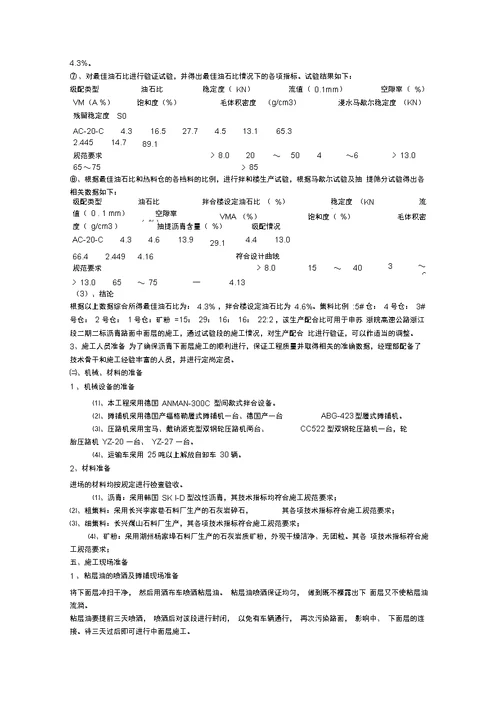 SBS改性AC沥青砼中面层施工方案