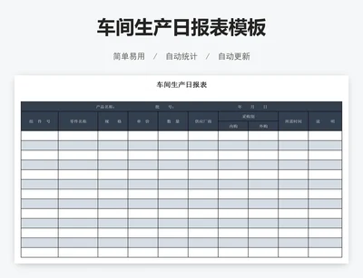 车间生产日报表模板