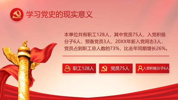 党建党支部年终工作总结汇报PPT党课