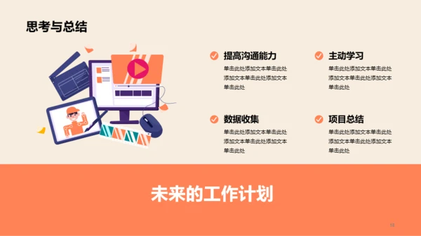 橙色互联网年度汇报工作总结PPT