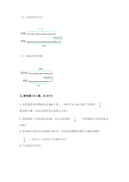 冀教版五年级下册数学第六单元 分数除法 测试卷附完整答案（网校专用）.docx