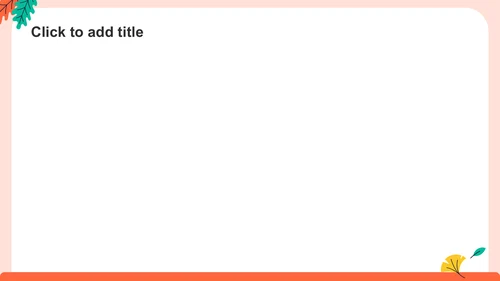 橙色卡通风教育培训PPT主题