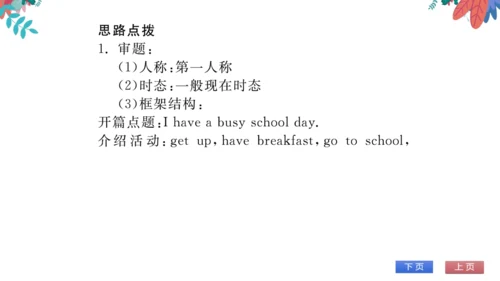 【外研版】七上 Module5 My school day 模块话题阅读与写作 习题课件