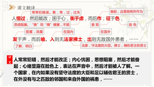 第23课《孟子》三章：生于忧患，死于安乐 课件