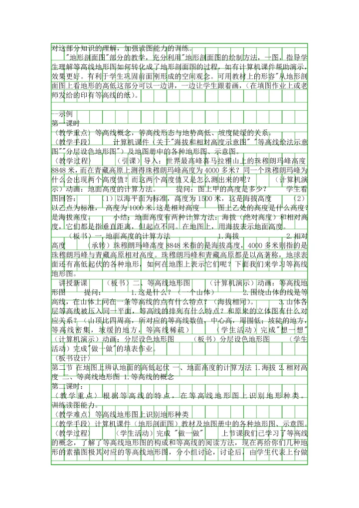 在地图上辨认地面的高低起伏.docx