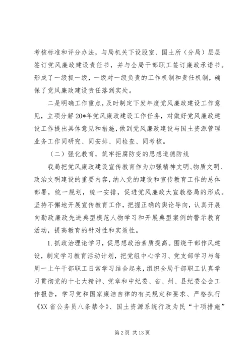 国土局党风廉政建设工作会讲话.docx