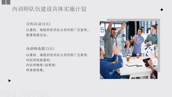灰色商务形状风如何打造内训师团队